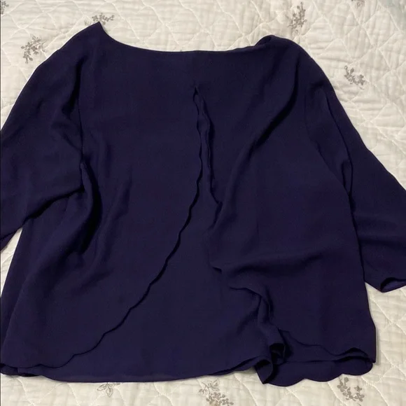Talbots Deep Blue Women's Blouse - Picture 3 of 3